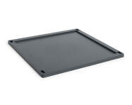 Colour Crate Lid Plastic Large Square, charcoal