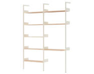 Rombe Configuration B, alabaster/lacquered oak