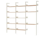 Rombe Configuration G, alabaster/lacquered oak