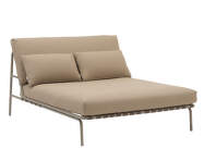 Settle Lounge Bed without Armrest, Ribbed Weave 5/taupe