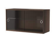Display Cabinet with Sliding Doors, dark oak