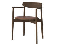Merge Dining Chair with Armrest Dark Oak, cognac