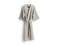 Waffle Bathrobe, stripe dusty blue