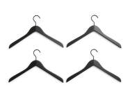 Smooth Coat Hanger Slim set of 4 pcs, black