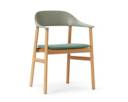 Herit Armchair Oak Upholstered, dusty green