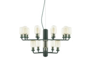 Amp Chandelier Small, gold/green