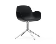 Form Chair Swivel 4L Alu, black