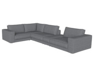 Noora Corner Sofa 245x375, Pure