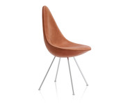 Drop Chair, chrome / Grace Leather Walnut