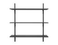 Sector Shelf L/L, dark stained ash/black brass