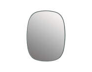 Framed Mirror Small, dark green/clear