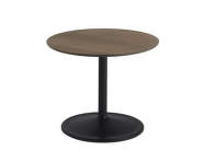 Soft Side Table Ø48 x 40 cm, solid smoked oak / black
