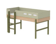 Popsicle Mid-high Bed with Straight Ladder, kiwi