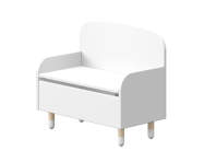 Dots Storage Bench with Backrest, white