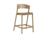 Cover Counter Stool, cognac leather / oak