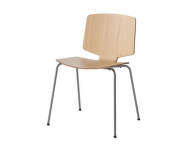 Valby Chair, chrome steel / white pigmented oak