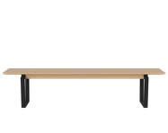 Nord Bench 200 cm, black oak / white pigmented oak