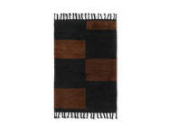 Mara Knotted Rug S, black/chocolate