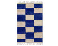 Mara Knotted Rug L, bright blue/off-white
