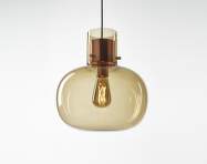 Awa Medium PC1129 Pendant Lamp, smoke brown / copper