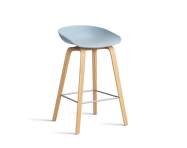 AAS 32 Bar Stool Low Oak Veneer, slate blue