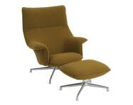 Doze Lounge Chair & Ottoman, Hearth 8 / polished aluminum