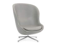 Hyg Lounge Chair High Swivel, smoke/aluminium