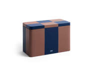 Tin Container Medium, brown and midnight blue