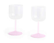 Tint Wine Glass, set of 2, clear, jade light pink and light pink