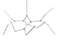 Stick Chandelier, chrome