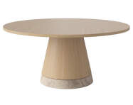 Piro Coffee Table Ø90 H42, white pigmented oiled oak