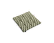 Terrazza Seat Cushion, olive bold stripe