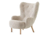 Petra VB3 Lounge Chair, oak/sheepskin Moonlight