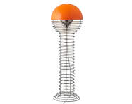 Wire Floor Lamp, chrome/orange