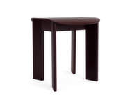 Chisel 10 Stool, dark bordeaux lacquered beech