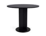 Chisel 29 Table Round Ø90, black lacquered oak