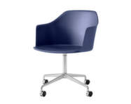 Rely Armchair HW48, polished aluminium / midnight