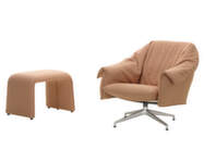 Bascule Lounge Chair Lowback & Bench, Cento / pink mustard