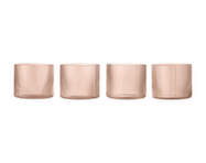 Ripple Low Glasses Set of 4, blush