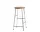 Cornet Bar Stool Low Chromed Steel, oiled oak