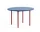 Two-Colour Dining Table Ø120, maroon red/blue