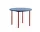 Two-Colour Dining Table Ø105, maroon red/blue