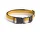 Dogs Collar Flat M/L, off-white/ochre