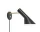 AJ Wall Lamp, black/brass