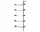 Rombe IF4 Add-on Bay Shelves, anthracite/lacquered walnut