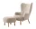 Petra VB3 Lounge Chair and Pouf ATD1, oak/Karakorum 003