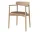 Merge Dining Chair with Armrest White Oak, cognac