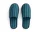 Waffle Slippers, stripe petrol blue