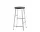 Cornet Bar Stool Low Chromed Steel, smoked oiled oak