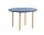 Two-Colour Dining Table Ø120, ochre/blue